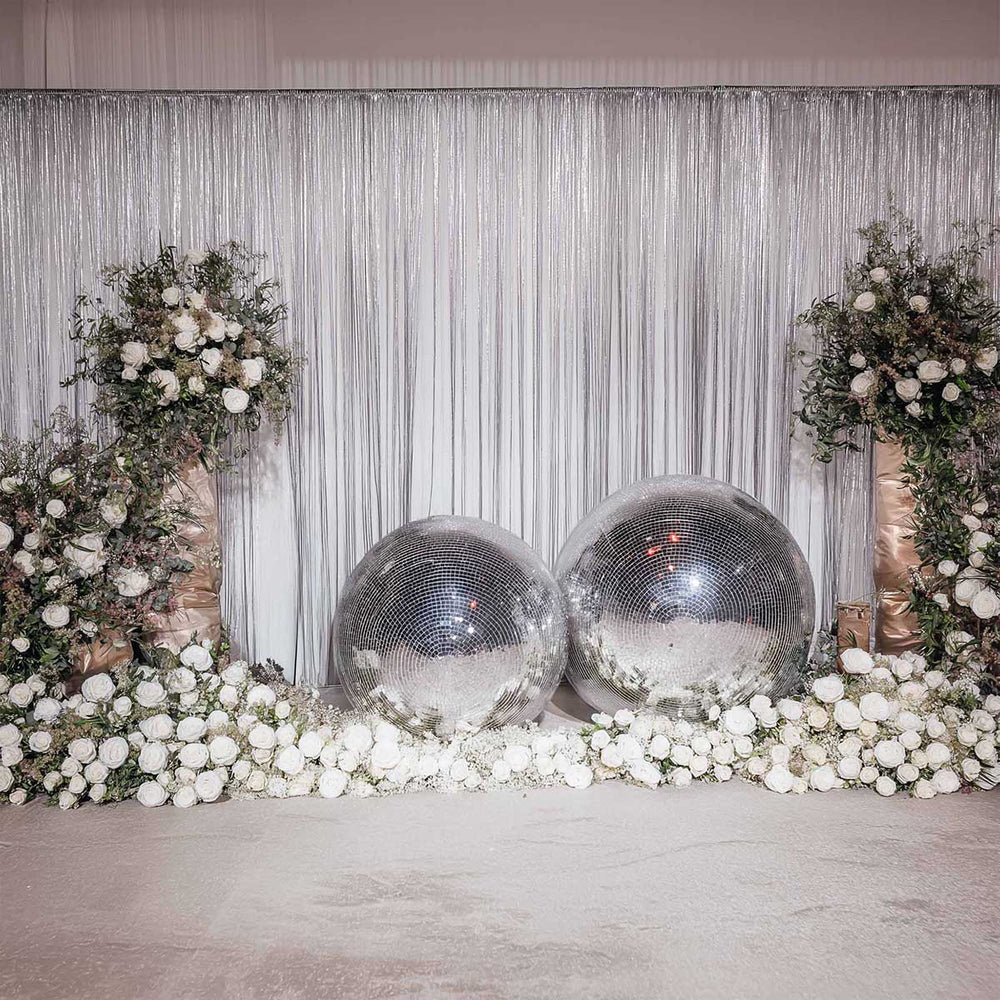 Yescom Mirror Disco Ball 12in Silver New