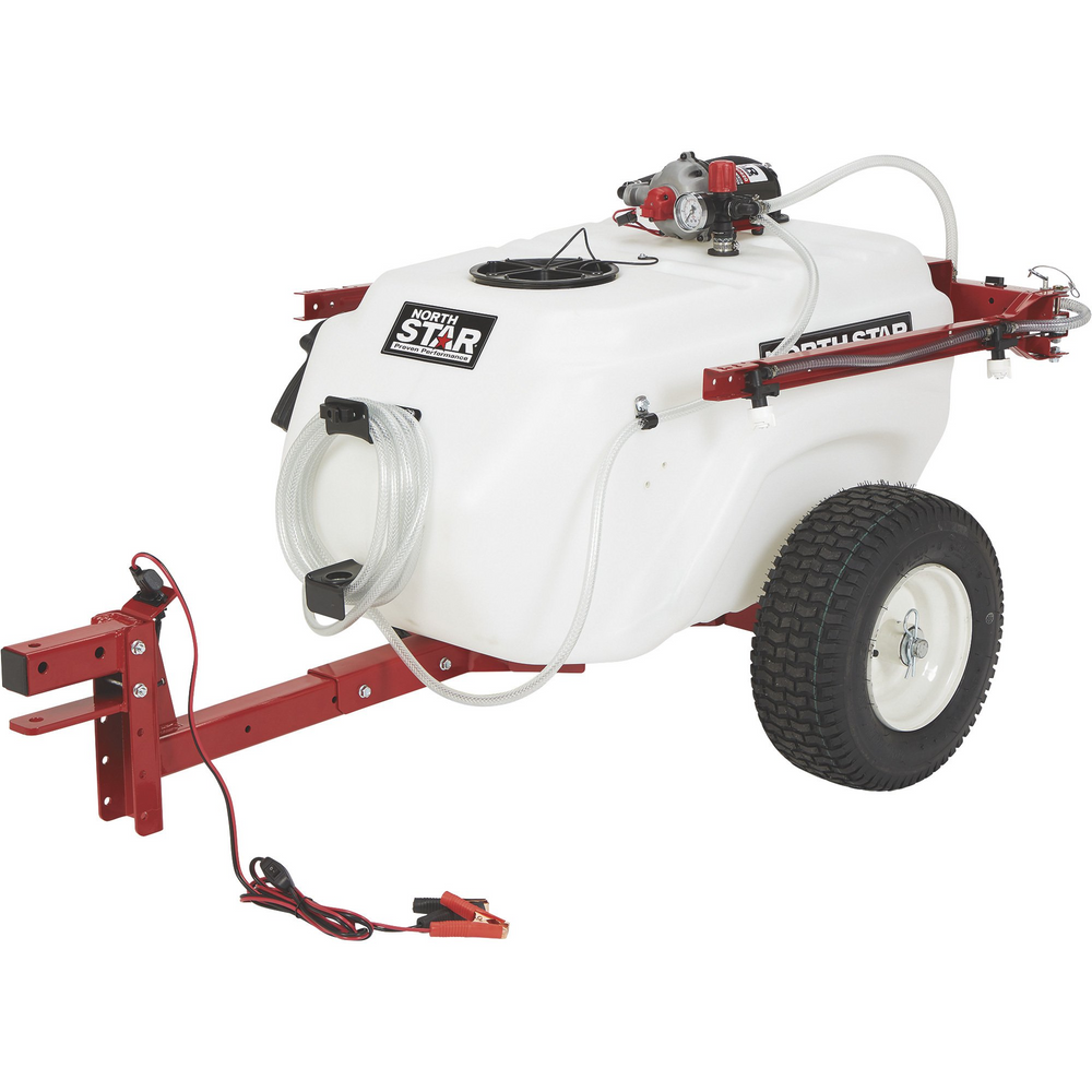 NorthStar Tow Behind Trailer Boom Broadcast and Spot Sprayer 41 Gallon Capacity 60 PSI 12V DC 4.0 GPM 282585 New