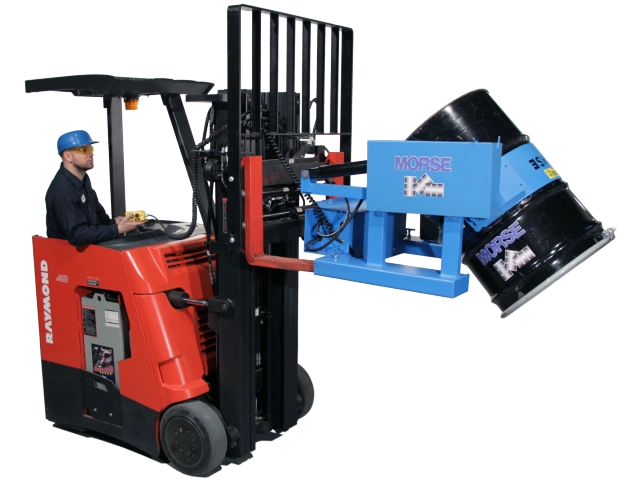 Morse 285A-BP Forklift-Karrier Drum Lift with Battery Powered Tilt 1500 Lbs New
