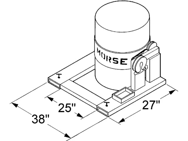 Morse 285A-HD Forklift-Karrier Drum Lift Heavy Duty with Pull Chain Tilt 1500 Lbs New