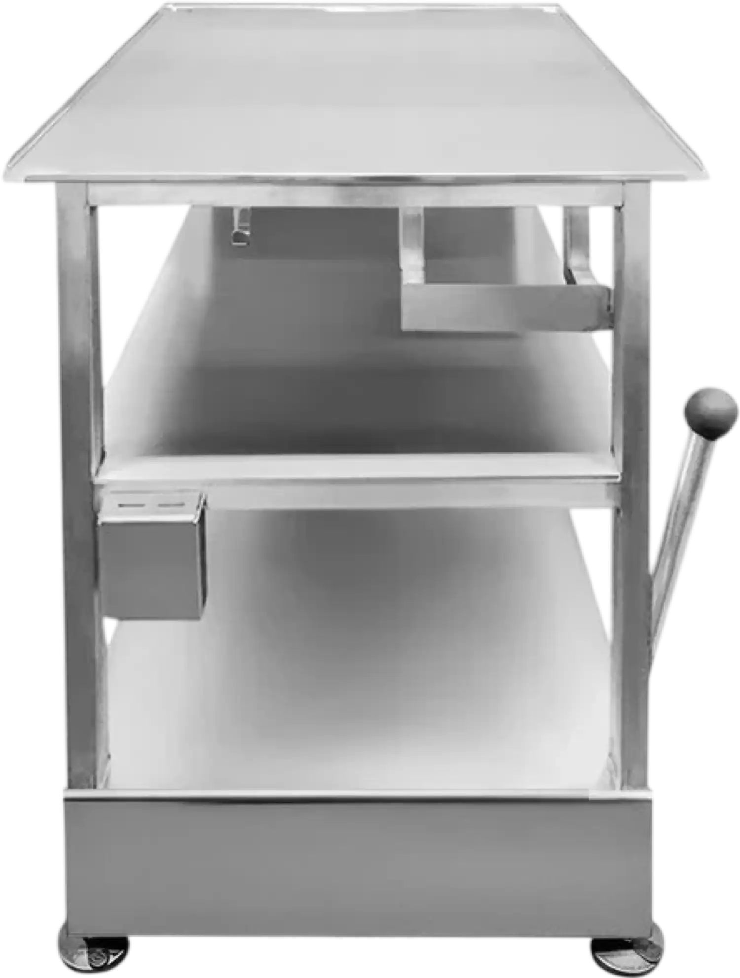 Bizerba Slicer Table Equipment Stand with Removable Mid-Shelf Retractable Casters New