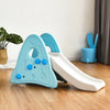 Freestanding blue baby slide with anti-skid steps and triangular design for safe indoor play. Ideal for boys and girls.