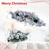 28" foldable Christmas centerpiece featuring 3 candle holders, PVC pine needles, and 6 natural pine cones for festive decor.