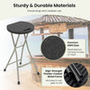 28-inch portable folding stool with a weatherproof HDPE seat and sturdy steel frame, ideal for camping and outdoor use.
