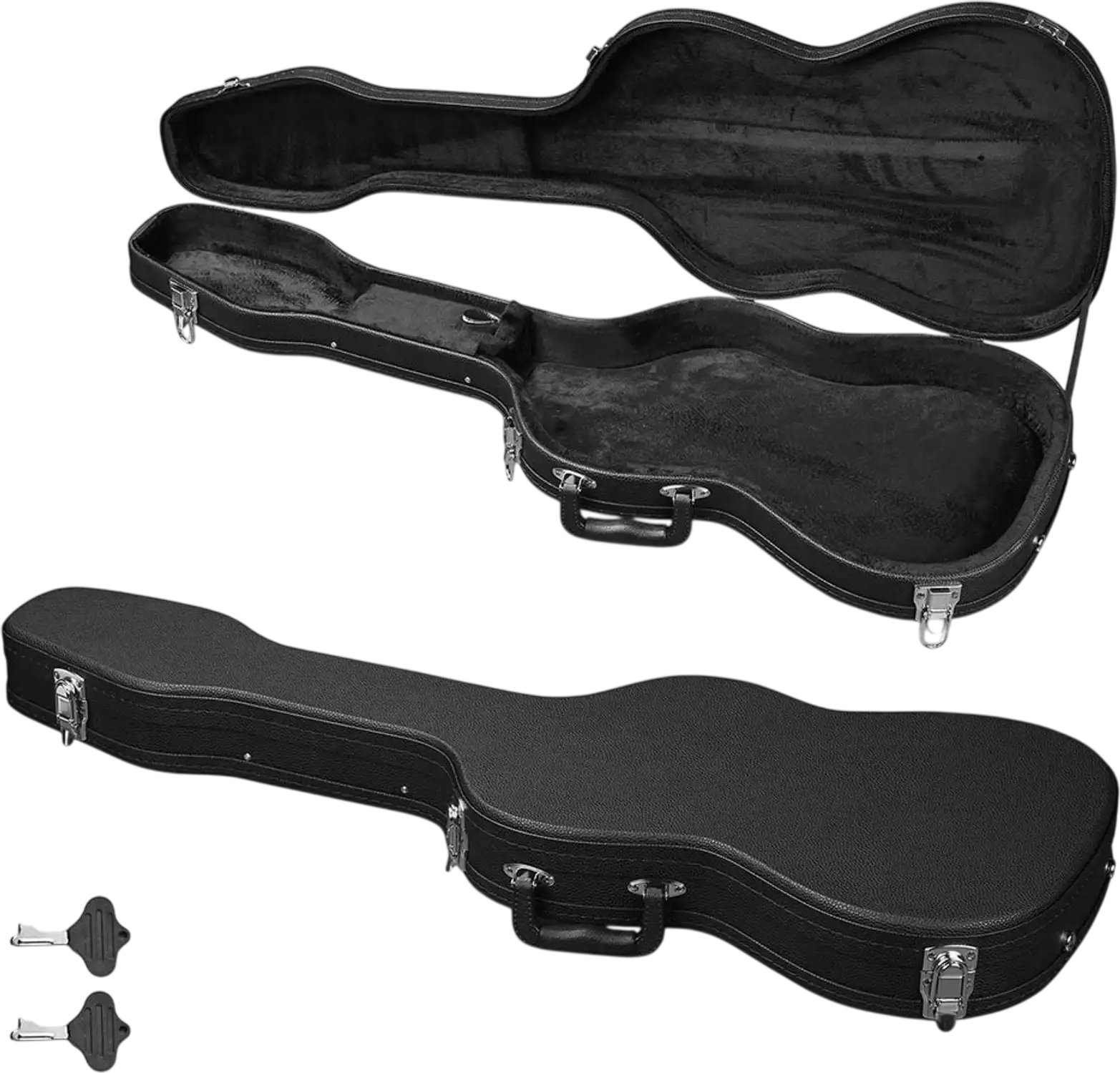 Street Laborers Yescom Lockable Guitar Case Compatible with ST Style Electric Guitars ...