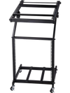 Yescom Rolling Audio Mixer Stand Rack Cart 19in 12U w/ 4 Poles New