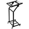 Yescom Rolling Audio Mixer Stand Rack Cart 19in 12U w/ 4 Poles New