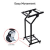 Yescom Rolling Audio Mixer Stand Rack Cart 19in 12U w/ 4 Poles New