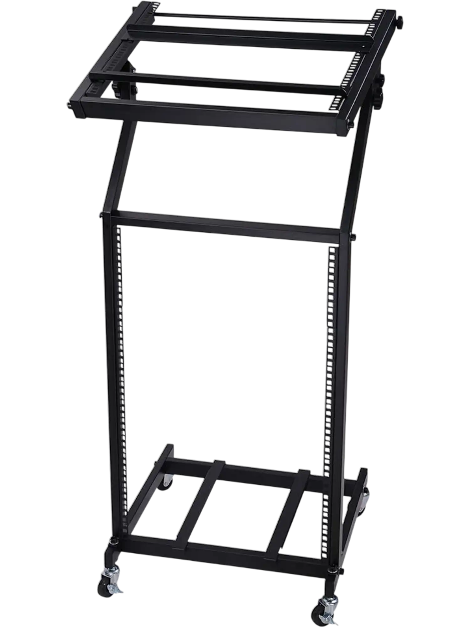 Yescom Audio Mixer Stand 19in 16U Rolling w/ 4 Poles New