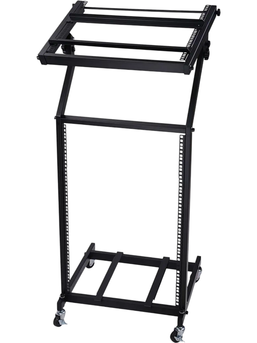 Yescom Audio Mixer Stand 19in 16U Rolling w/ 4 Poles New