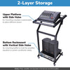 Yescom Audio Mixer Stand 19in 16U Rolling w/ 4 Poles New