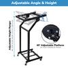 Yescom Audio Mixer Stand 19in 16U Rolling w/ 4 Poles New
