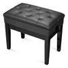 Yescom Piano Bench Adjustable-Height Leather Seat with Storage New
