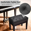Yescom Piano Bench Adjustable-Height Leather Seat with Storage New