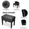 Yescom Piano Bench Adjustable-Height Leather Seat with Storage New
