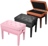 Yescom Piano Bench Adjustable-Height Leather Seat with Storage New