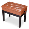 Yescom Piano Bench Adjustable-Height Leather Seat with Storage New