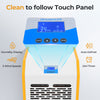 Clean touch panel of the 290 Pints Commercial Dehumidifier with humidity display and adjustable settings for large.