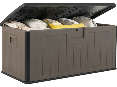 Costway 100 Gallon Large Patio Deck Box Lockable Lid 39183975 New