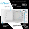Anzzi 2953WCRWD Bathtub 29" x 53" Right Drain Wheelchair Access Walk-In Whirlpool Air Jets New