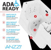 Anzzi 2953WCRWD Bathtub 29" x 53" Right Drain Wheelchair Access Walk-In Whirlpool Air Jets New