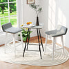 29 Inch Low-Back High-Top Chairs with Padded Seat and Rubber Wood Legs-White - Gallery View 1 of 9