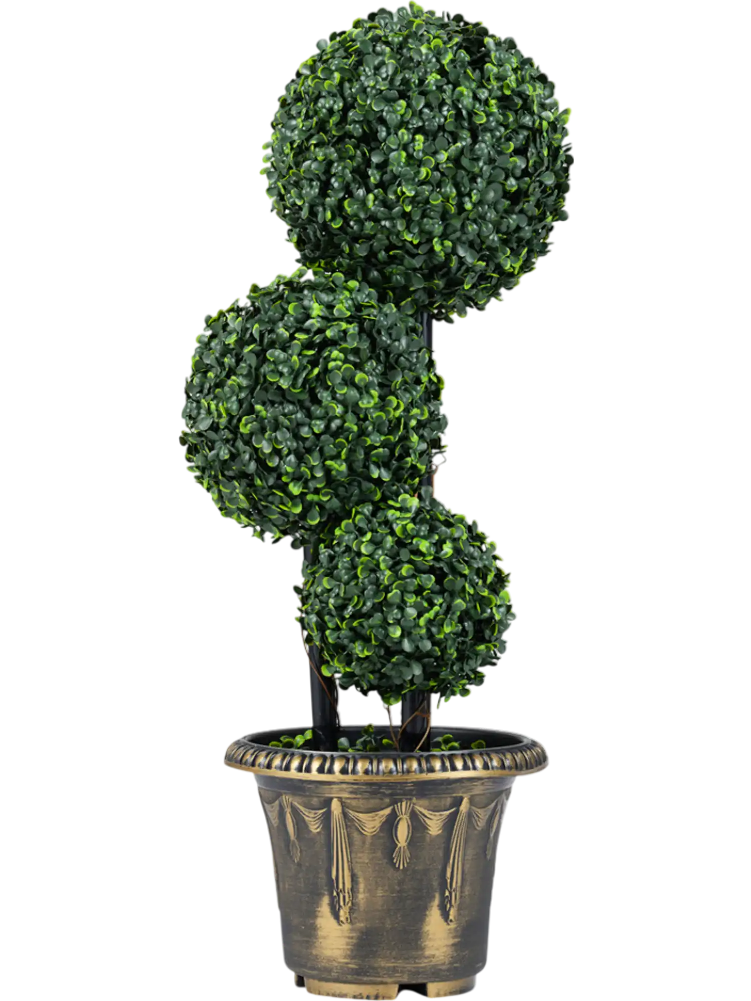 Costway Artificial Boxwood Topiary Tree Triple Ball 29/35