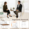 Ergonomic 29" rubberwood swivel barstools with backrest and large seat, ideal for kitchen islands and dining rooms.