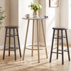 29" Swivel Bar Stools Set of 2 with Footrests & Crossbars-Gray - Gallery View 1 of 11