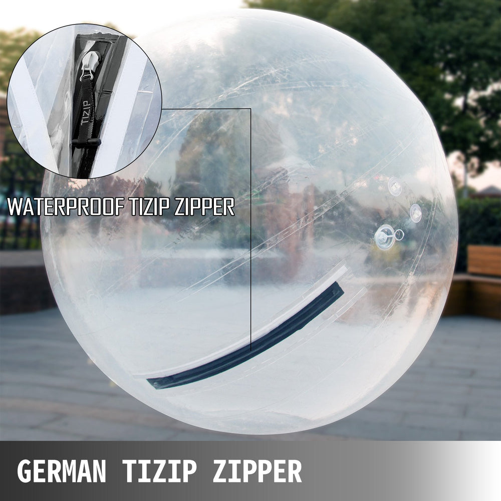 Vevor Walk on Water Ball 78.7" Inflatable Zorb Ball 390 Lbs. Capacity PVC/TPU with TIZIP Zipper New