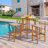 Patio Wood Bar Stools Set of 2/4-4 Pieces - Gallery View 1 of 9