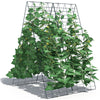 Foldable A-frame trellis plant supports in green, ideal for climbing plants, featuring a sturdy steel frame and large.