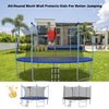 Replacement weather-resistant trampoline safety enclosure net, 8 ft, with breathable mesh for secure jumping and easy.