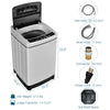 Top view of the Full-Automatic Washing Machine with 1.5 Cu.Ft capacity, featuring a stainless steel inner barrel and.