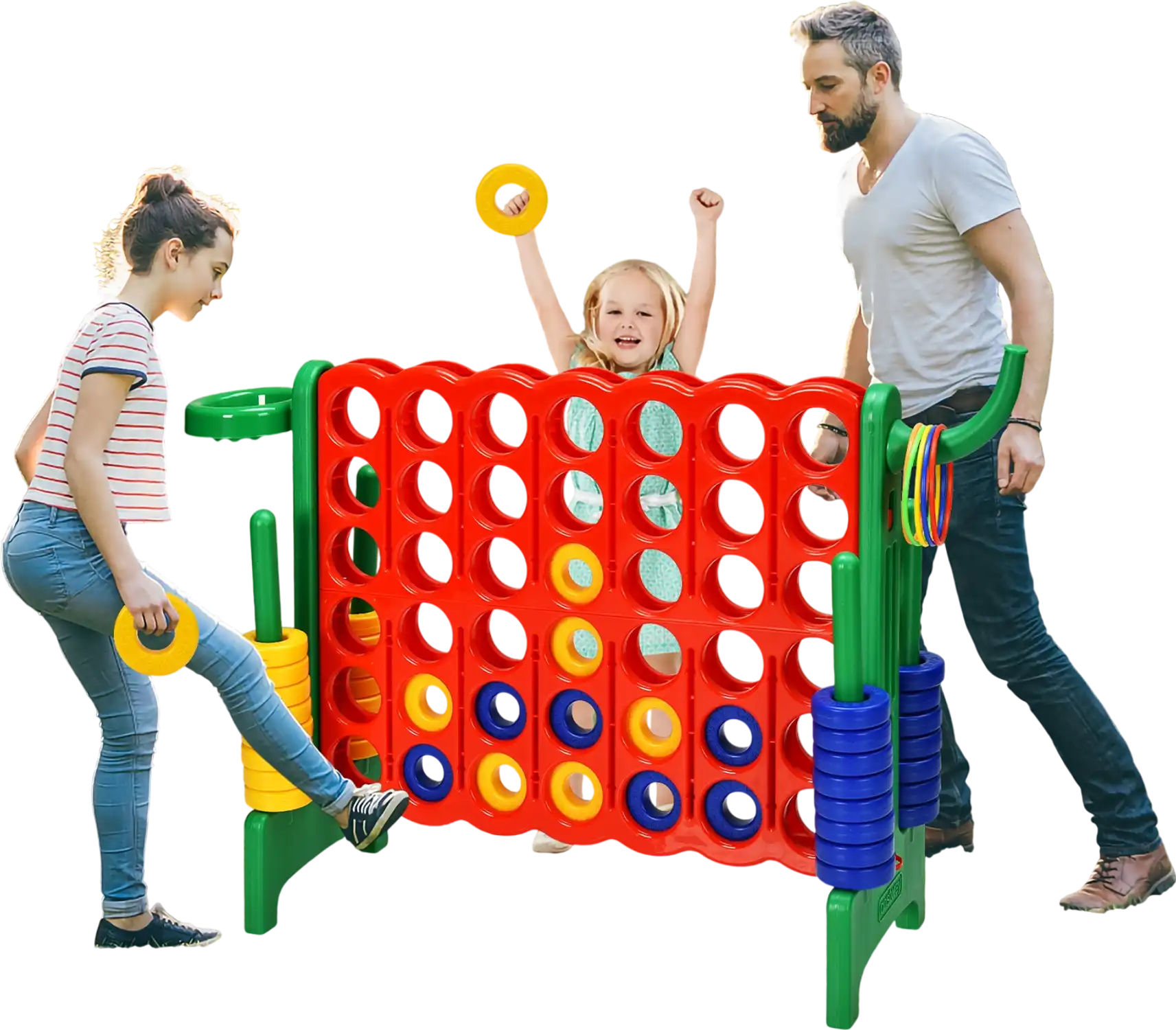 Costway 2.5' Giant 4-to-Score Cornhole Game Set Green 72389164 New