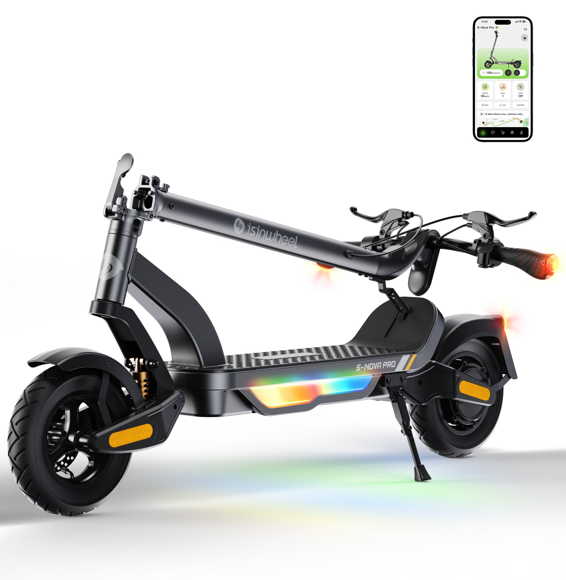 isinwheel S Nova Pro Electric Commuting Scooter 1000W 28