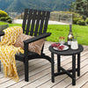 Set of 2 18 Inch Round Weather-Resistant Adirondack Side Tables-Black - Gallery View 1 of 10