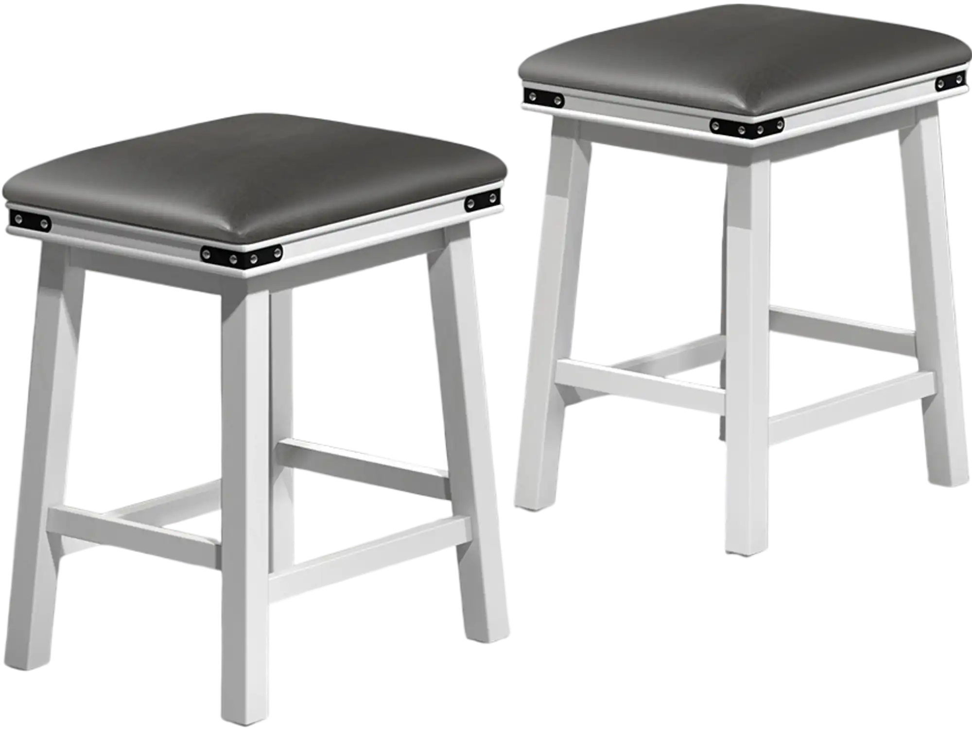 Costway Set of 2 Dining Bar Stools Acacia Wood Frame 24