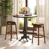 Set of 2 29-Inch Swivel Leather Padded Dining Bar Stools - Gallery View 1 of 9