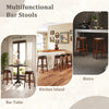 Set of 2 29-inch swivel bar stools in classic walnut color, featuring PU leather padding and sturdy rubberwood.