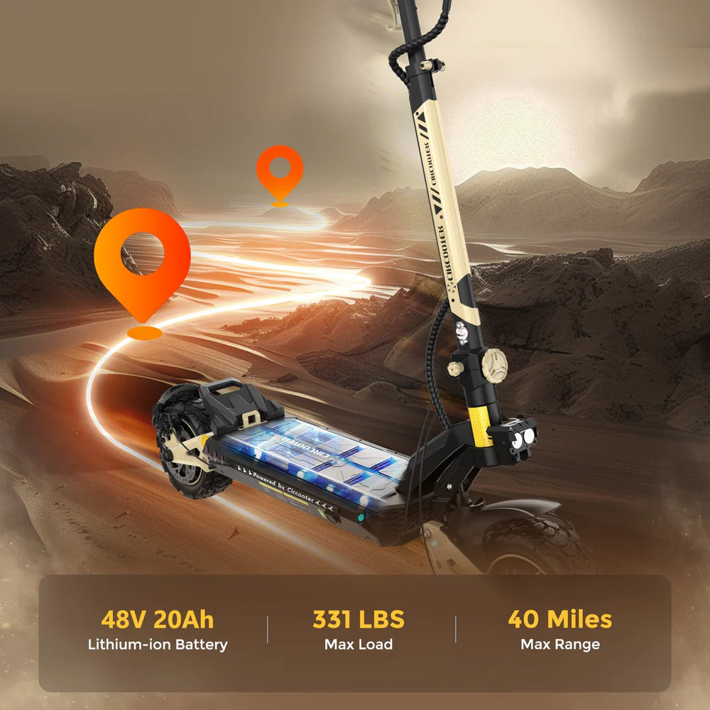 Circooter Cruiser Pro Electric Scooter Dual-Motor 38 MPH 40 Mile Range 2400W New