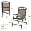 Folding patio chair with breathable fabric and heavy-duty steel frame, ideal for outdoor activities and easy storage.
