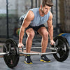Olympic hexagon deadlift trap bar with chrome finish, dual knurled grips, and 800 lbs capacity for versatile workouts.
