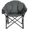 Folding Camping Moon Padded Chair with Carrying Bag-Gray - Gallery View 1 of 1