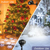 Outdoor Waterproof Christmas Snowflake LED Projector with remote, showcasing snowflakes for festive decoration.