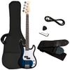 Electric Bass Guitar Full Size 4 String  Strap Guitar-Blue - Gallery View 1 of 1