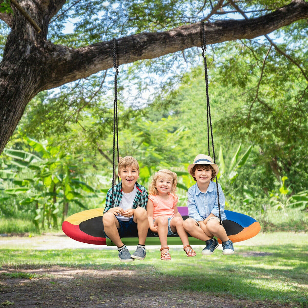 60 Inch Saucer Surf Outdoor Adjustable Swing Set-Colorful - Gallery View 1 of 12