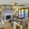 52 Inch Retro Ceiling Fan Light with Reversible Blades Remote Control-Golden - Gallery View 1 of 12