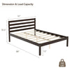 Modern Bed Frame with Wooden Headboard and Plywood Slat Support - Gallery View 5 of 12