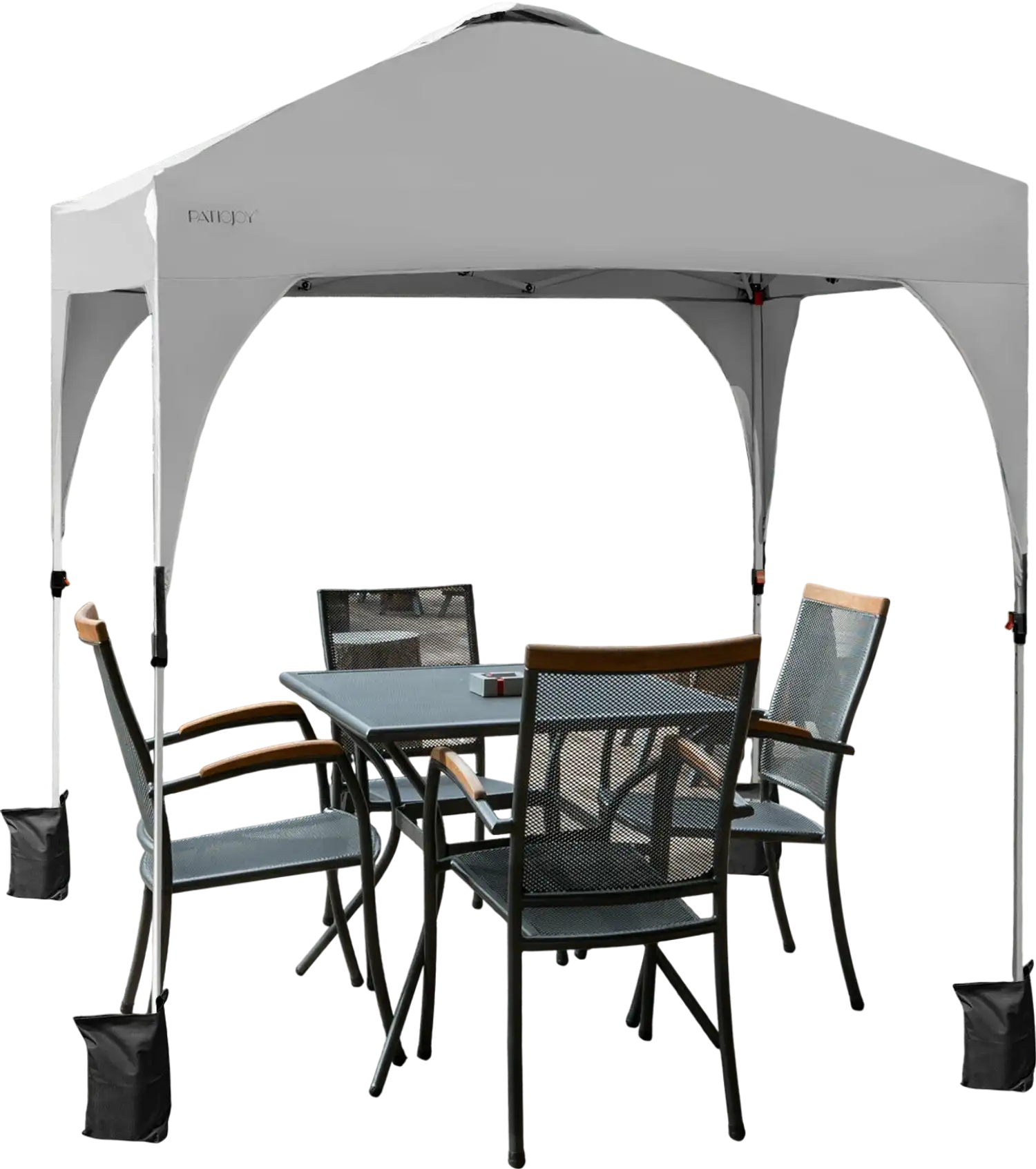 Costway 6.6' x 6.6' Pop Up Height Adjustable Canopy Tent White 31295074 New